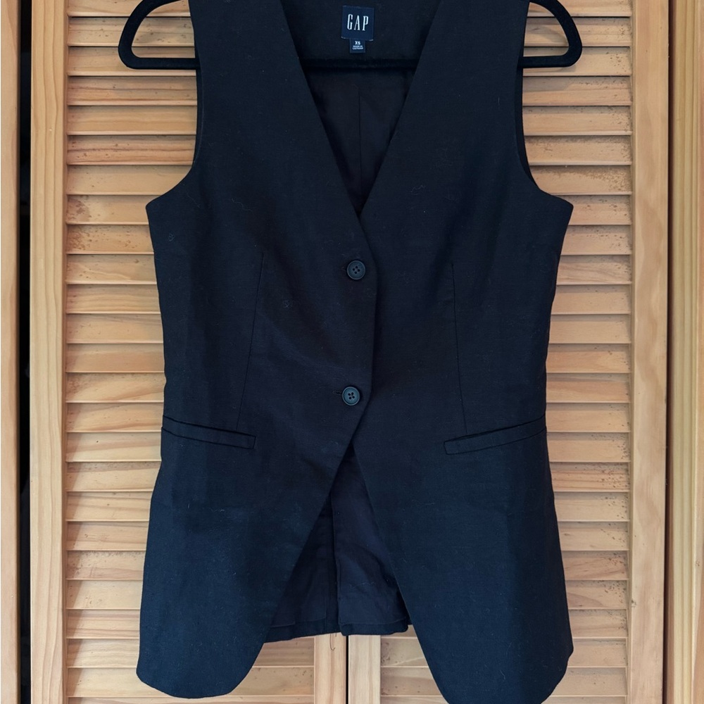 GAP Women's Linen Black Vest